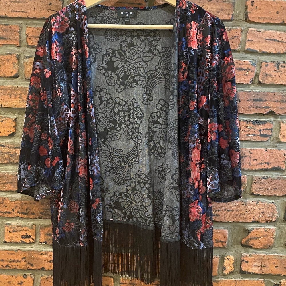 Fringe top shop kimono